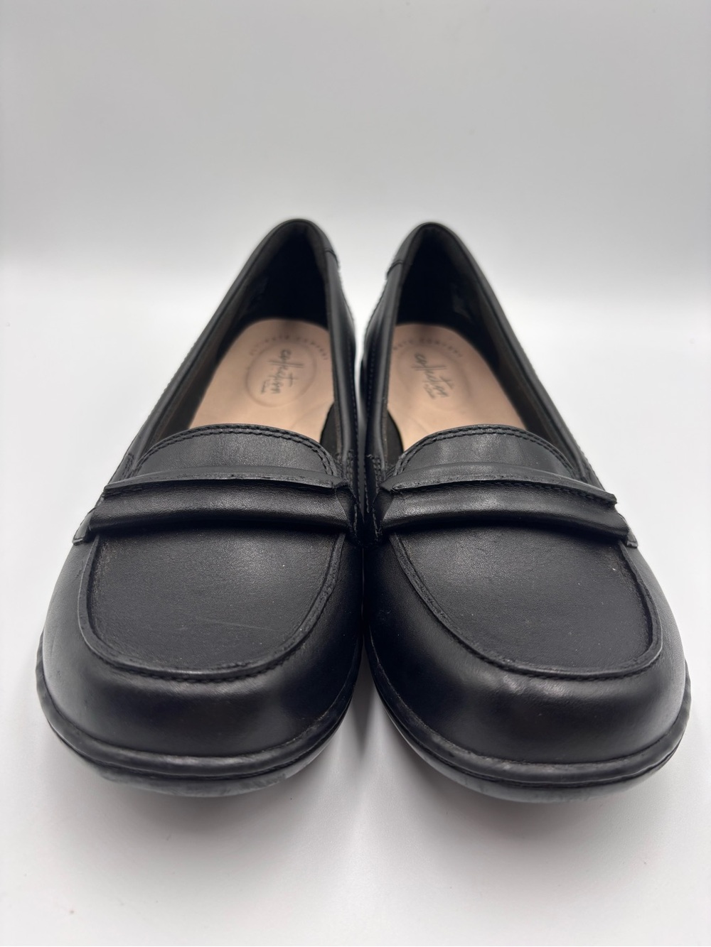 Clarks Collection Womens Size 10 M Ashland Lily Slip On Loafers Black Flats